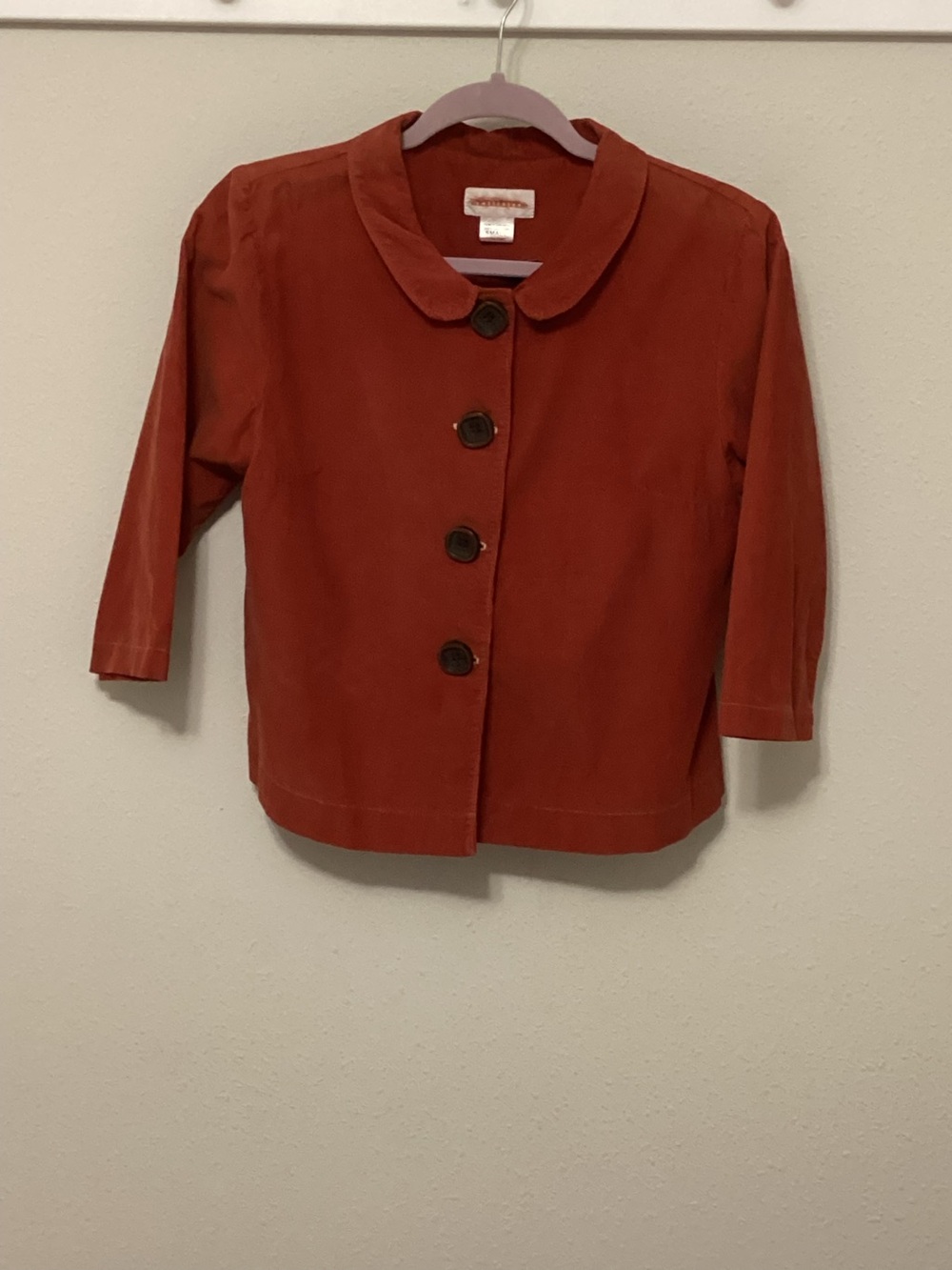 Vintage Peter Pan collared pinwhale corduroy top